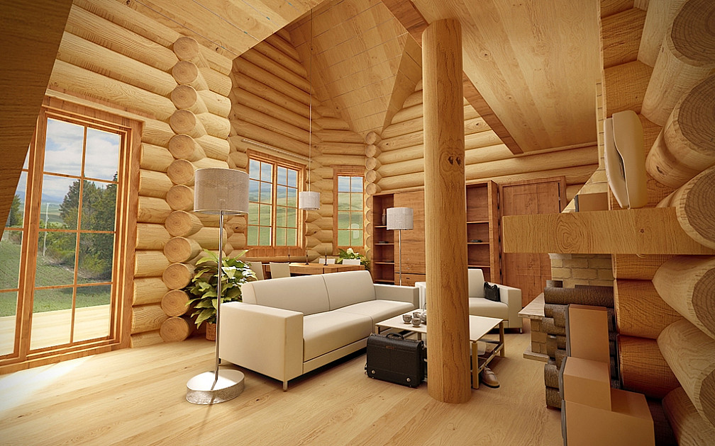 Статья о строительстве дома и бани из бревна.