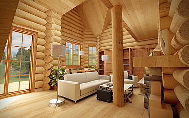 Статья о строительстве дома и бани из бревна.