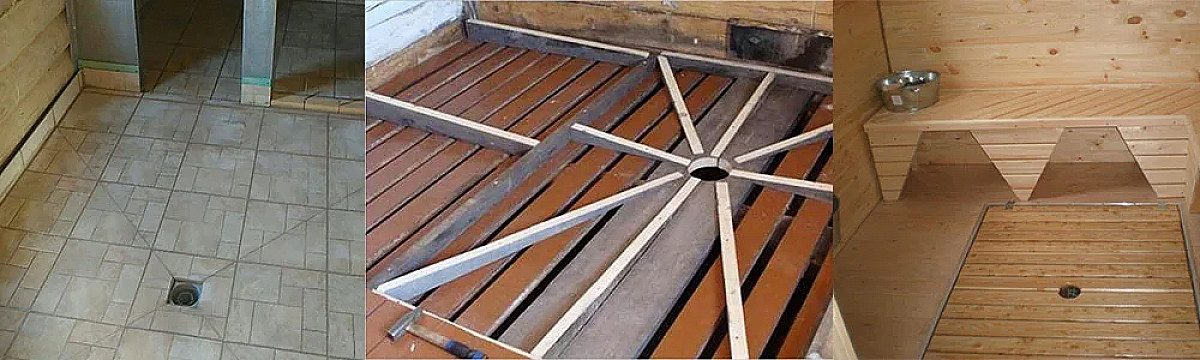 Как сделать слив в деревянной бане?