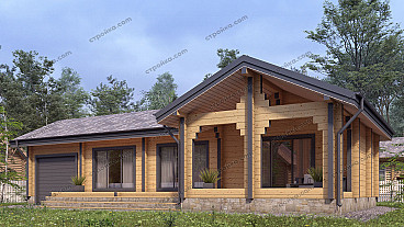 Баня из клееного бруса с террасой под ключ