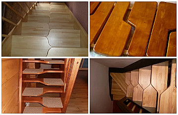 Компактные лестницы для маленького дома или бани