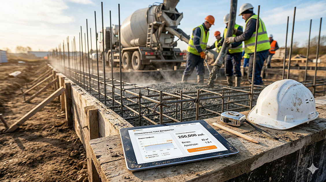 Калькулятор расчета стоимости фундамента под ключ: Узнайте честную цену за 5 минут