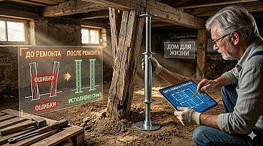 Ремонт столбчатого фундамента деревянного дома: Честный навигатор без «воды» и рекламных сказок