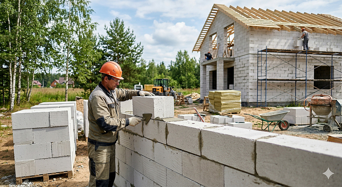 Строительство домов из газобетона: честные плюсы, минусы и особенности материала