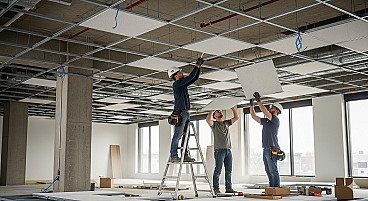 Продажа и монтаж подвесных потолков: обзор брендов Armstrong, Ecophon, Nomiphon и Rockfon