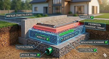 Отмостка дома: «пирог», ошибки монтажа и онлайн-расчет